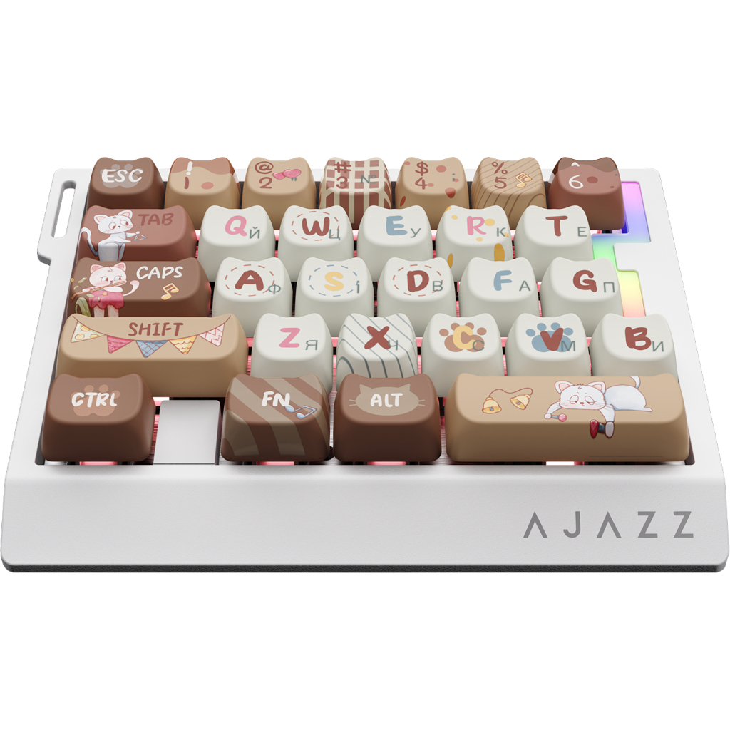 Клавіатура Ajazz AK029 Meow Magnetic Switch USB UA Beige (AK029-M-Y)