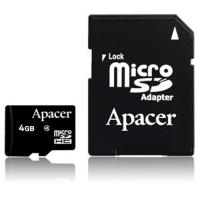 Карта пам'яті Apacer 4GB microSDHC Class4 w/ 1 Adapter RP (AP4GMCSH4-R)