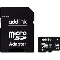 Карта пам'яті AddLink 64GB microSDXC class 10 UHS-I U1 (ad64GBMSX310A)