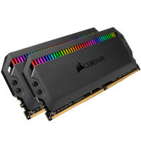 Модуль пам'яті для комп'ютера DDR4 16GB (2x8GB) 3200 MHz Dominator Platinum RGB Black Corsair (CMT16GX4M2E3200C16)