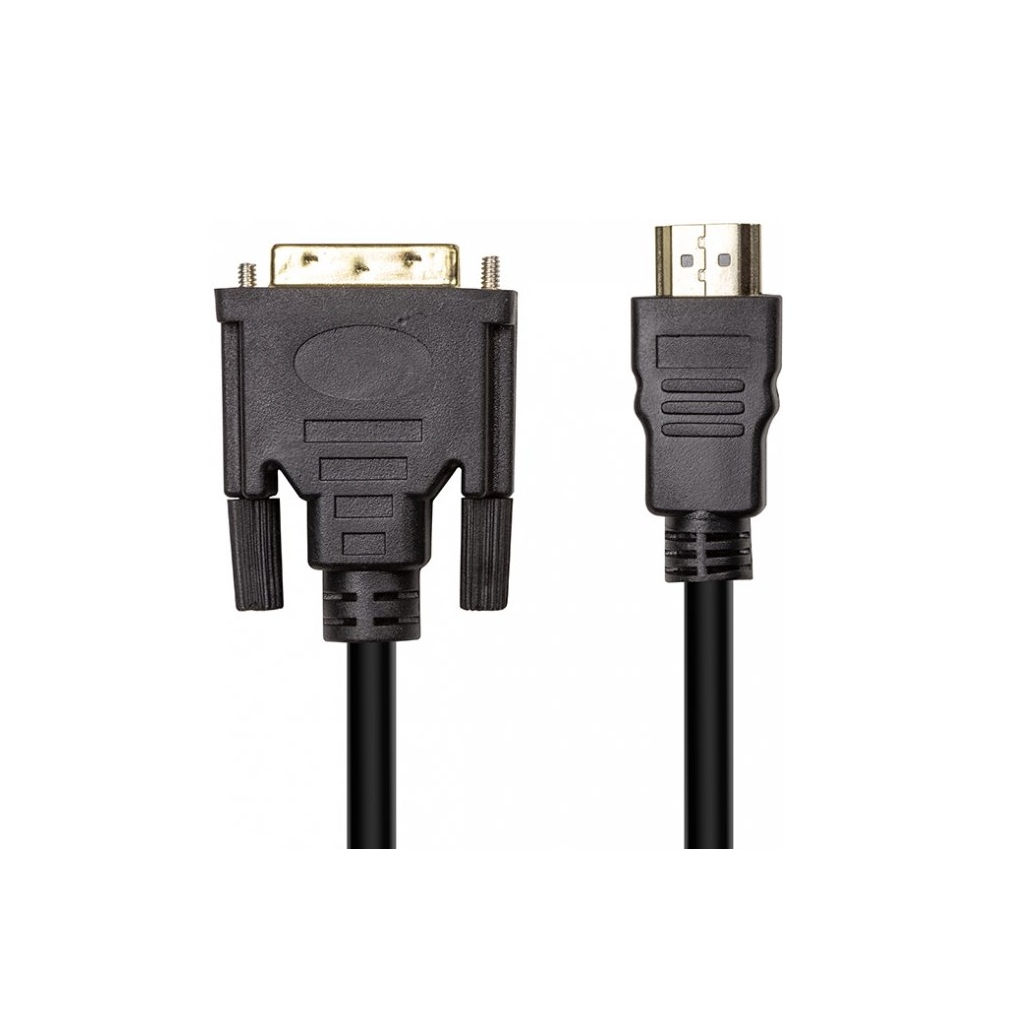 Кабель мультимедійний HDMI M to DVI M 1.8m PowerPlant (CA912568) Кабель мультимедійний HDMI M to DVI M 1.8m PowerPlant (CA912568)