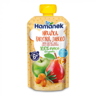 Дитяче пюре Hamanek Pouch Яблуко з грушею і обліпихою, 100 г (8595139797195)