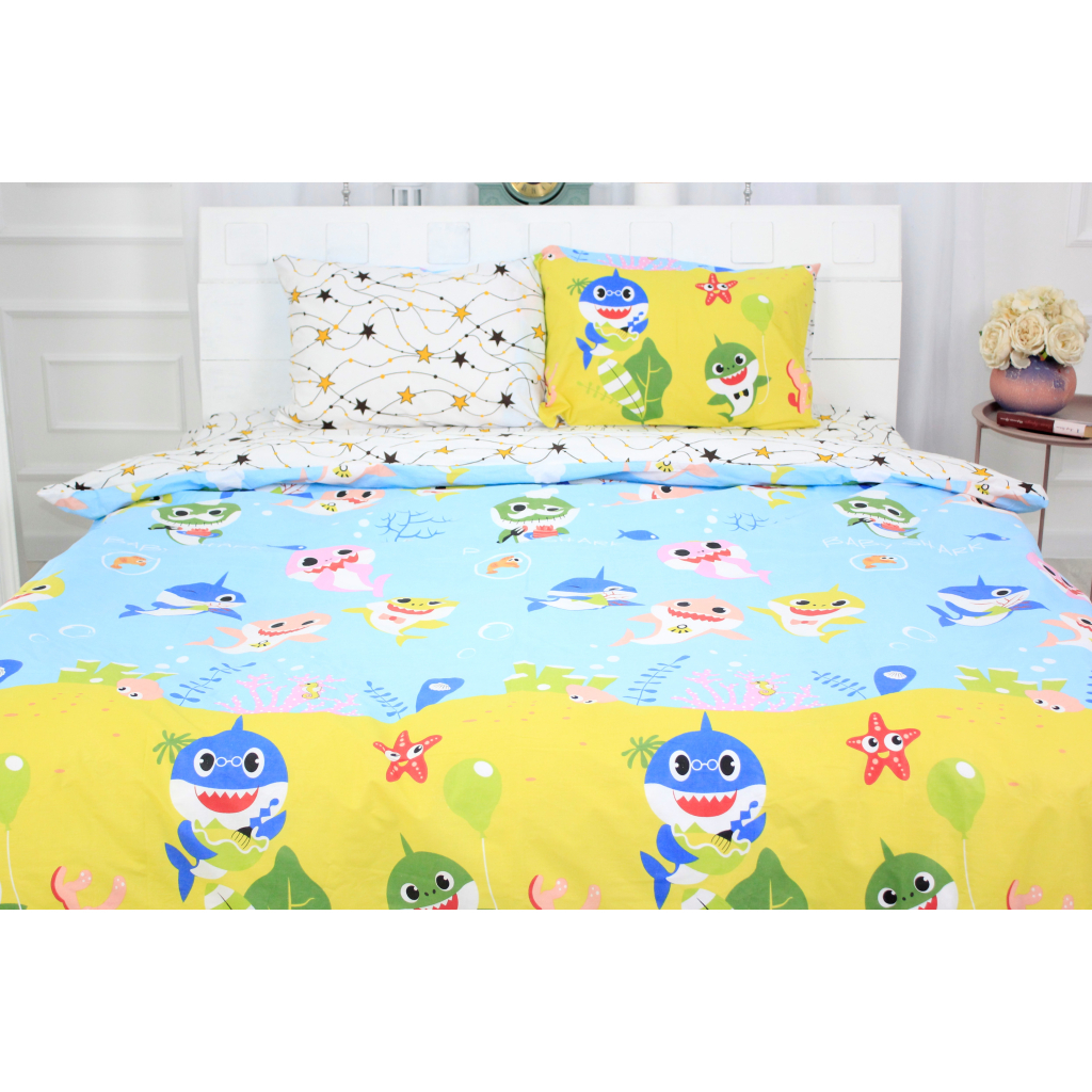 Постільна білизна MirSon Бязь Ranforce Elite 17-0522 Sharks are fun King Size (2200004705071)
