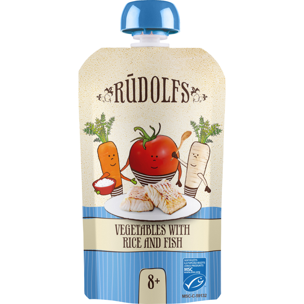 Дитяче пюре Rudolfs Овочі з рисом та атлантичною тріскою від 8 місяців 110 г (4751017942529) Дитяче пюре Rudolfs Овочі з рисом та атлантичною тріскою від 8 місяців 110 г (4751017942529)