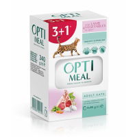Wet food for cats Optimeal with lamb and vegetables in jelly 4x85 g (4820083907470)