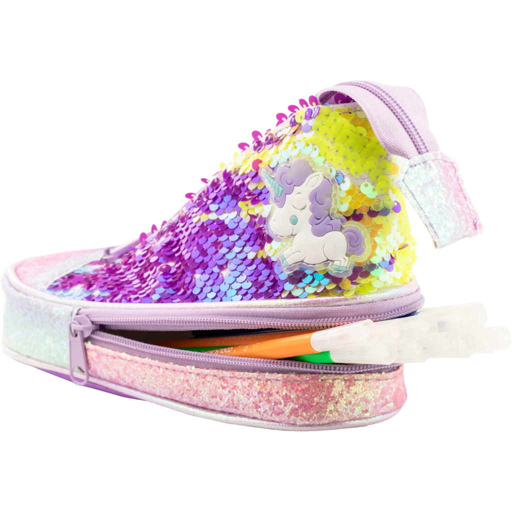 Пенал Cool For School у формі кеда з паєтками 2 відділення Фіолетовий (5987-purple) Пенал Cool For School у формі кеда з паєтками 2 відділення Фіолетовий (5987-purple)