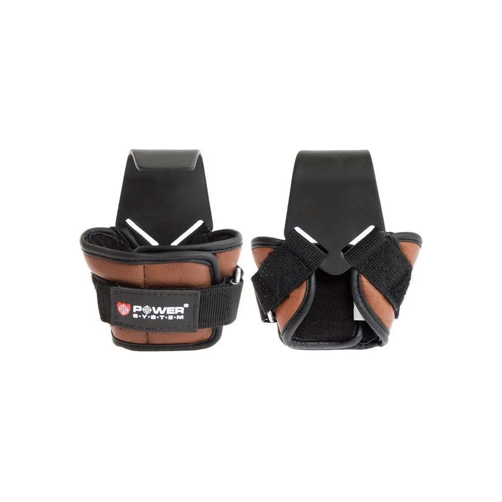 Гаки для тяги на зап'ястя Power System PS-3300 Hooks Brown XL (PS-3300_XL_Brown)