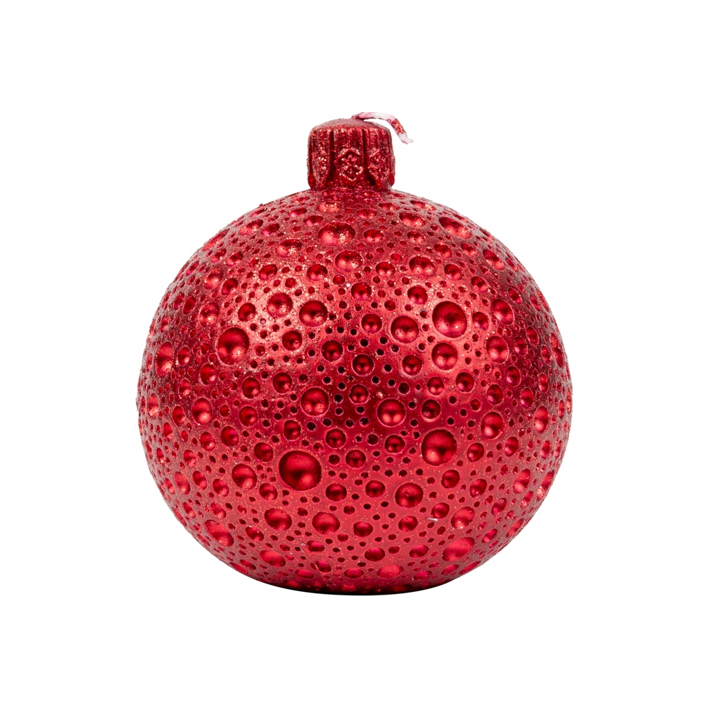 Свічка Novogod`ko Куля 9*9см, червона, парафін (974671)