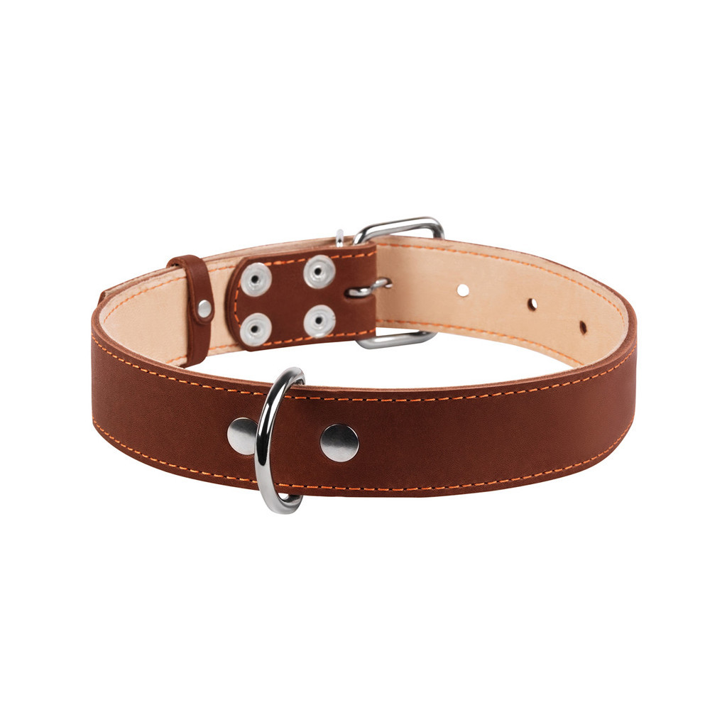 Нашийник для тварин Collar подвійний Ш 35 мм Д 48-63 см коричневий (02796) Нашийник для тварин Collar подвійний Ш 35 мм Д 48-63 см коричневий (02796)