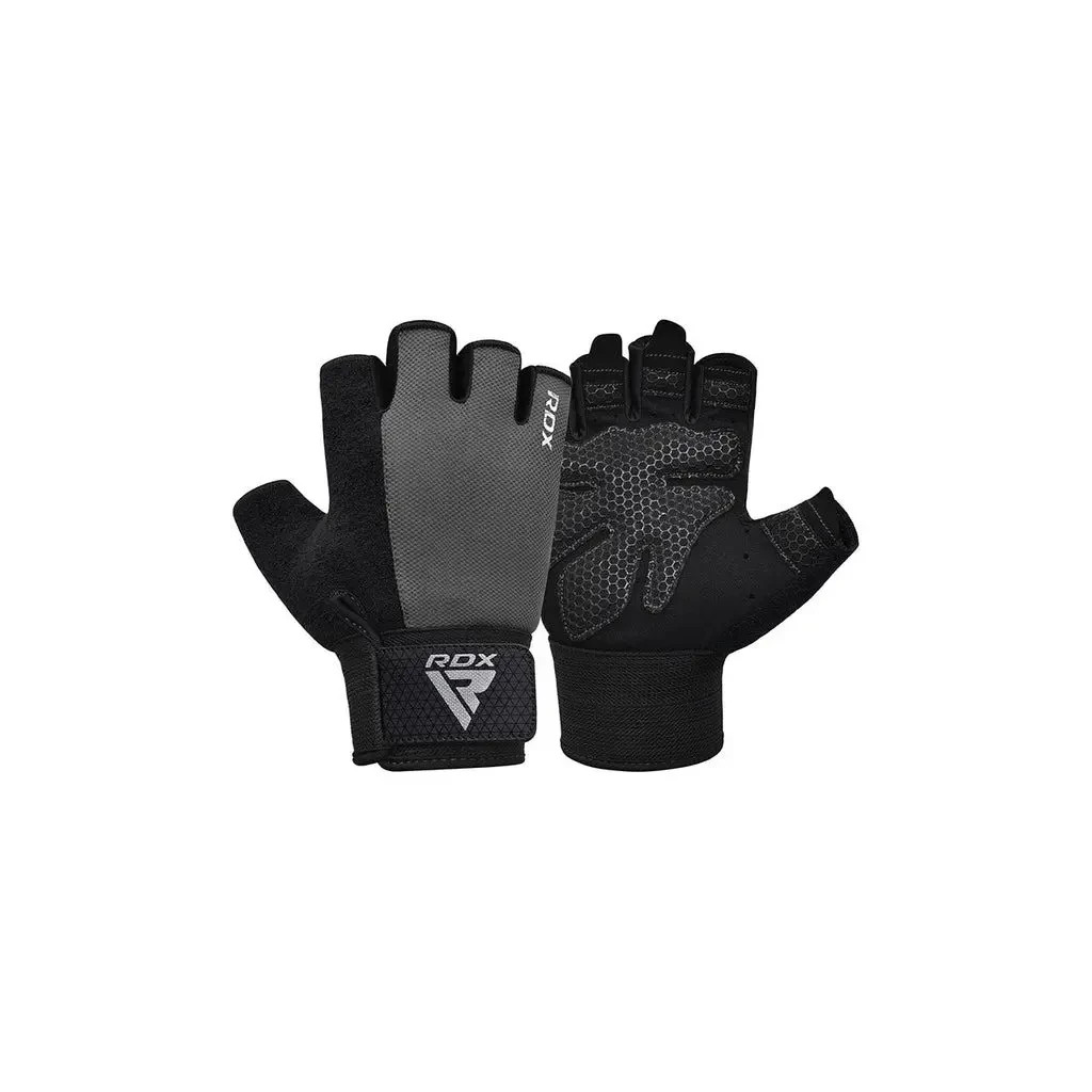 Рукавички для фітнесу RDX W1 Half Gray Plus S (WGA-W1HG-S+)