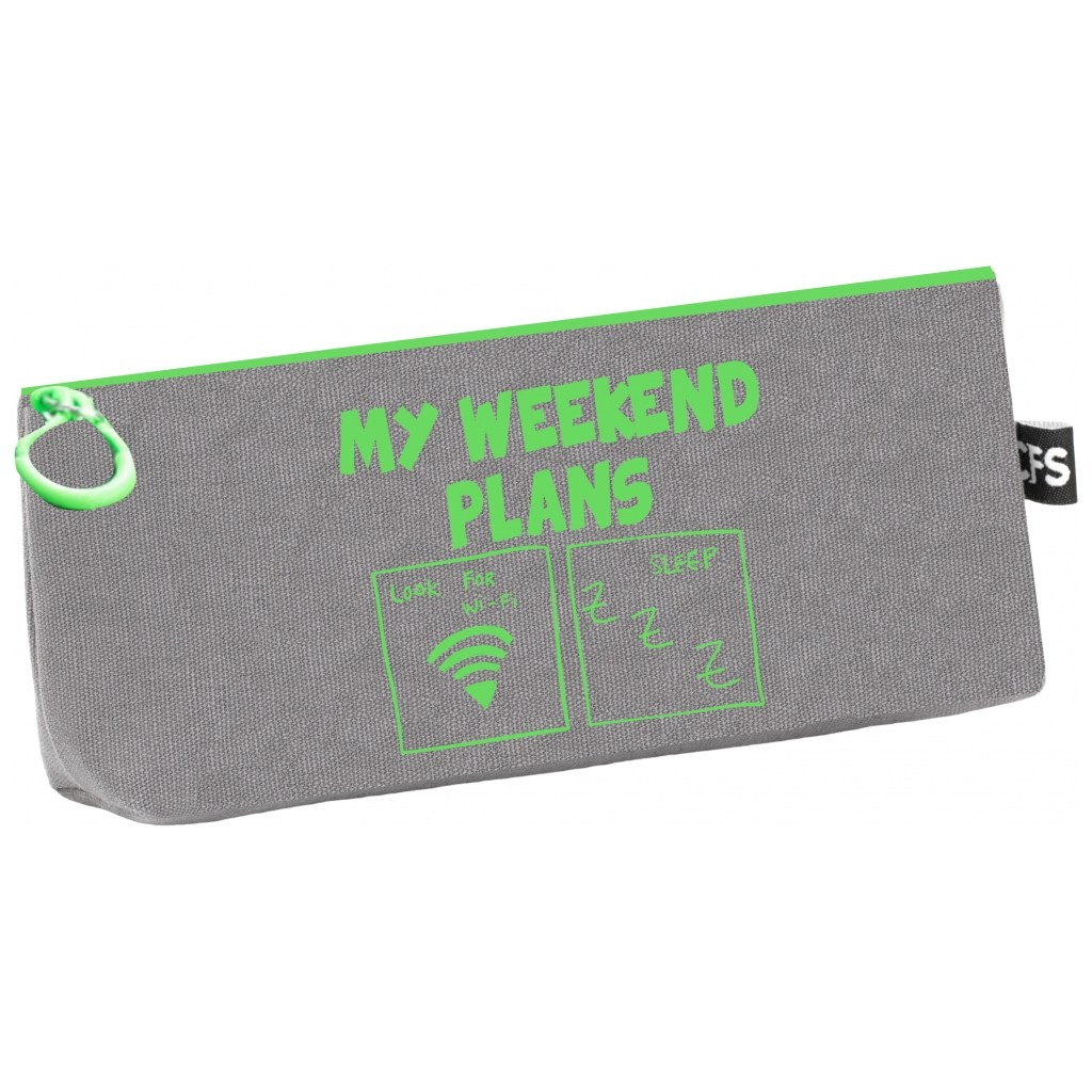 Пенал Cool For School 1 відділення Weekend Сірий (CF85396-02)