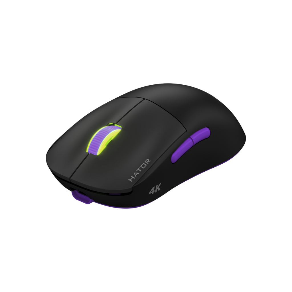 Мишка Hator Quasar 2 Ultra 4K Wireless/Bluetooth/USB Black/Lilac (HTM570BL) Мишка Hator Quasar 2 Ultra 4K Wireless/Bluetooth/USB Black/Lilac (HTM570BL)