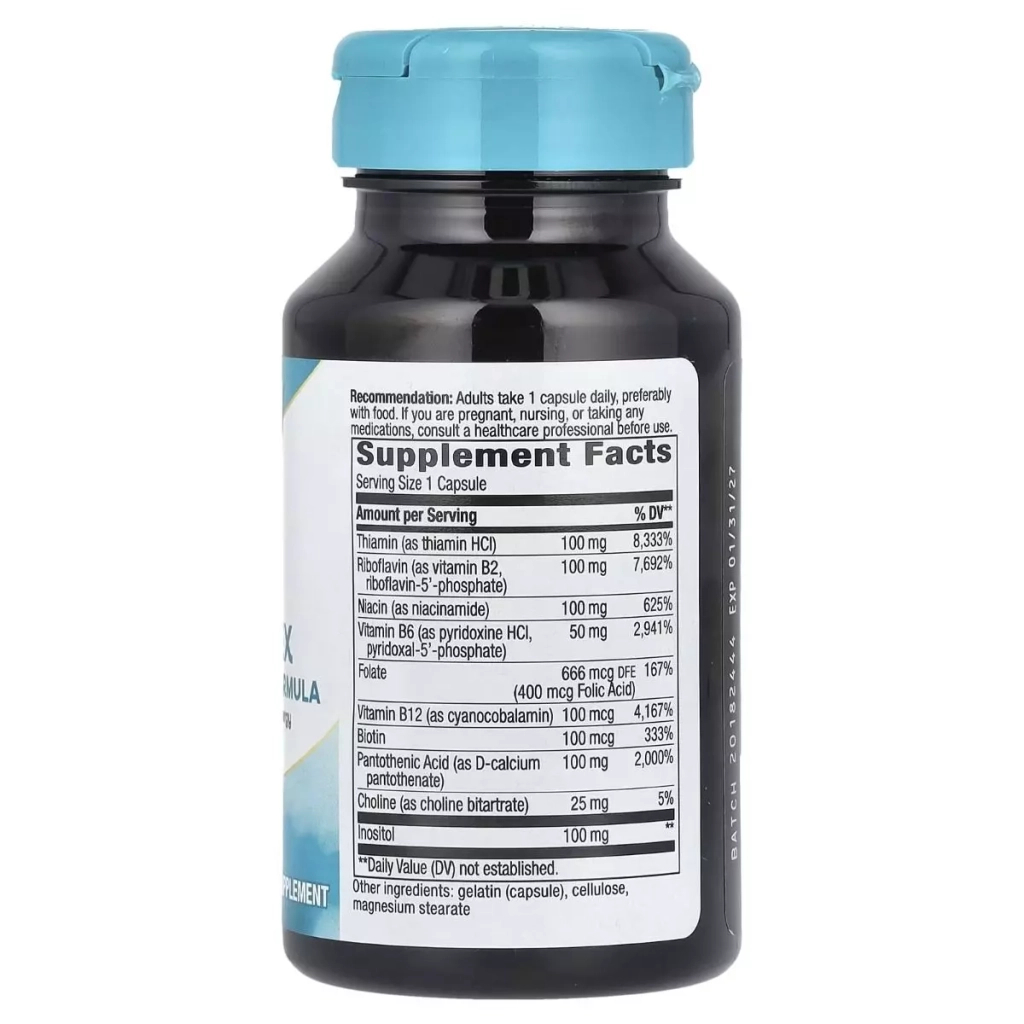 Вітамін Nature's Way Комплекс вітамінів B, B-100 Complex, 60 капсул (NWY-40520)