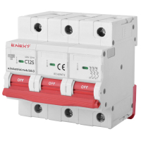 Automatic circuit breaker E.NEXT 3-pin e.industrial.mcb. 125A C (15kA) (i0630037)