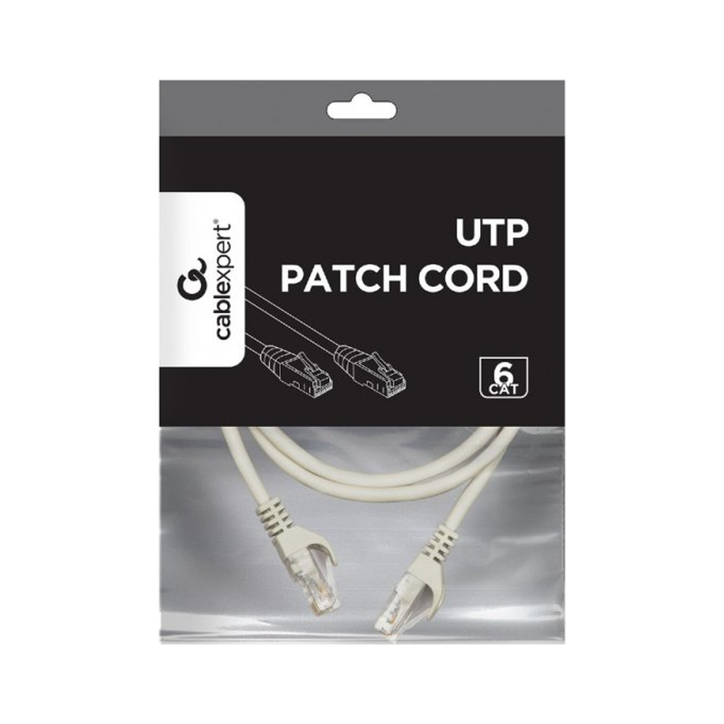 Патч-корд 0.5м UTP cat 6 CU gray Cablexpert (PP6U-CU-0.5M)