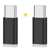 Перехідник Micro 5P F to USB-C M 2PCS black XoKo (XK-AC010-BK2)