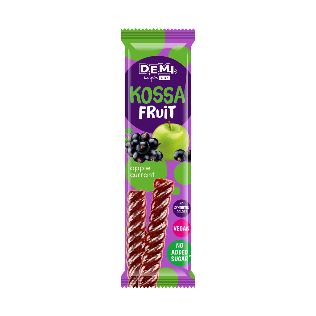 Цукерка Demi Kossa Fruit Пастила фруктова з смаком смородини 15 г (de.21456) Цукерка Demi Kossa Fruit Пастила фруктова з смаком смородини 15 г (de.21456)