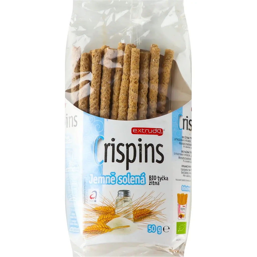 Хлібці дитячі Extrudo Crispins Органічні палички з сіллю 50 г (27770-577) Хлібці дитячі Extrudo Crispins Органічні палички з сіллю 50 г (27770-577)
