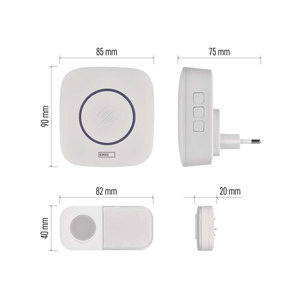 Дверний дзвінок EMOS P5737 230V (P5737)