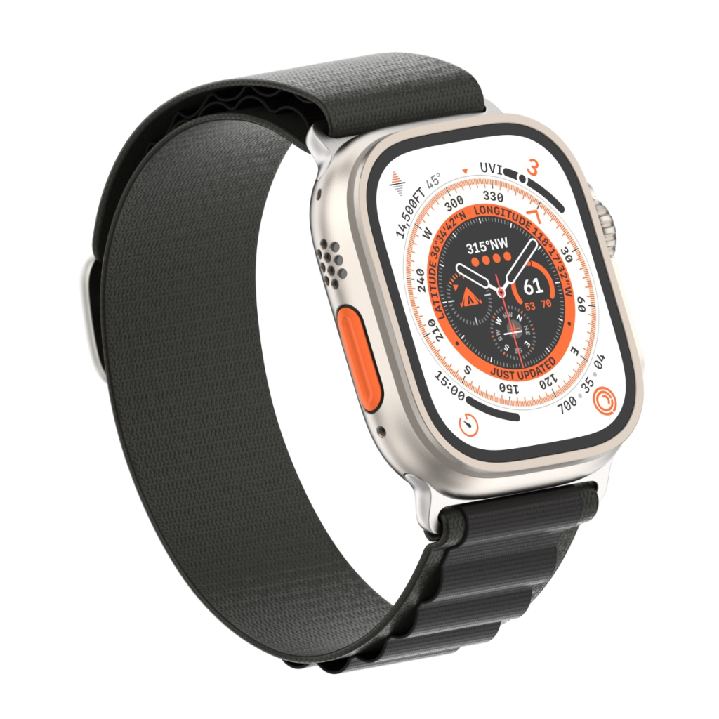 Ремінець до смарт-годинника Armorstandart Alpina Band для Apple Watch 49/46/45/44/42 (Series 1-3) Black (ARM64977)