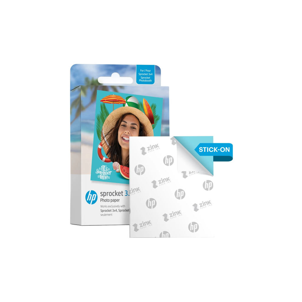 Фотопапір HP Zink 3.5x4.25" Sprocket, glossy, self-adhesive, 20sh (HPIZ3X420) Фотопапір HP Zink 3.5x4.25" Sprocket, glossy, self-adhesive, 20sh (HPIZ3X420)