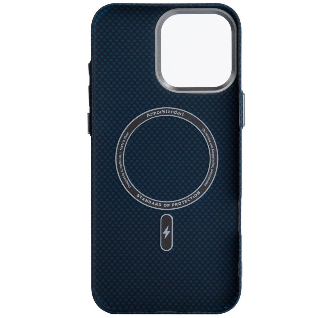 Чохол до мобільного телефона Armorstandart LikeCarbon2 MagCase Apple iPhone 16 Pro Max Kevlar Dark Blue (ARM88593) Чохол до мобільного телефона Armorstandart LikeCarbon2 MagCase Apple iPhone 16 Pro Max Kevlar Dark Blue (ARM88593)
