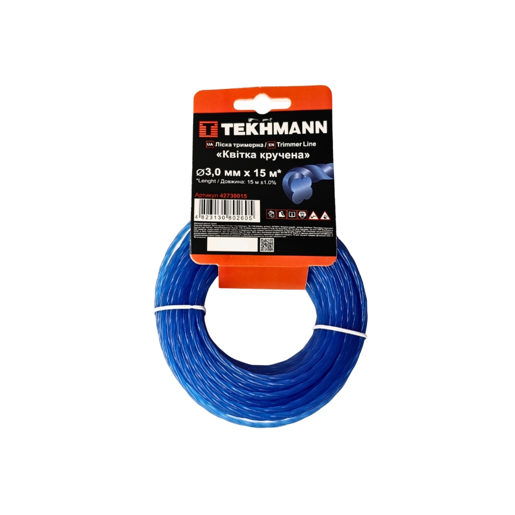 Жилка косильна Tekhmann "Квітка кручена" 3,0 мм × 15 м (42730015) Жилка косильна Tekhmann "Квітка кручена" 3,0 мм × 15 м (42730015)