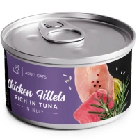 Canned food for cats Savory chicken fillet with tuna in jelly 70 g (4820261920987)
