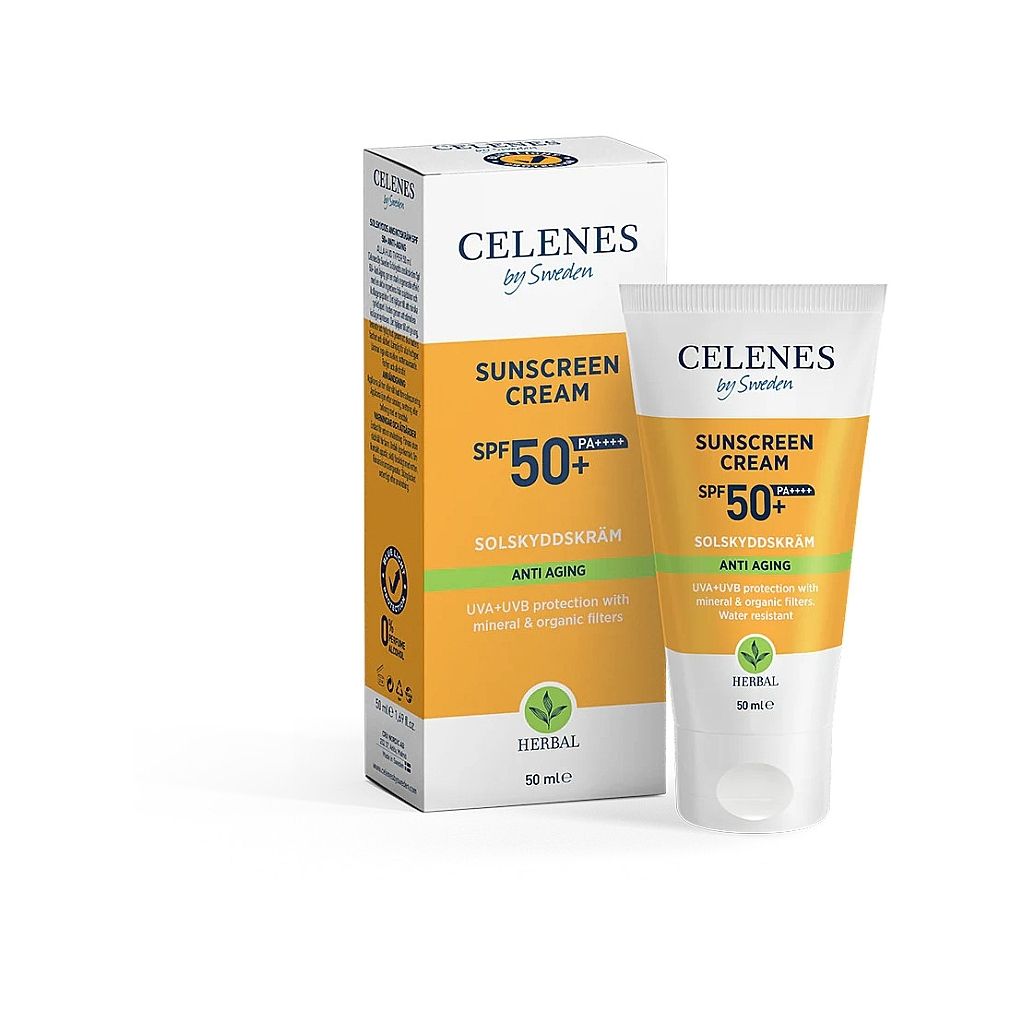Засіб від засмаги Celenes Herbal Sunscreen Cream Spf 50+ Anti Aging 50 мл (7350104249632)