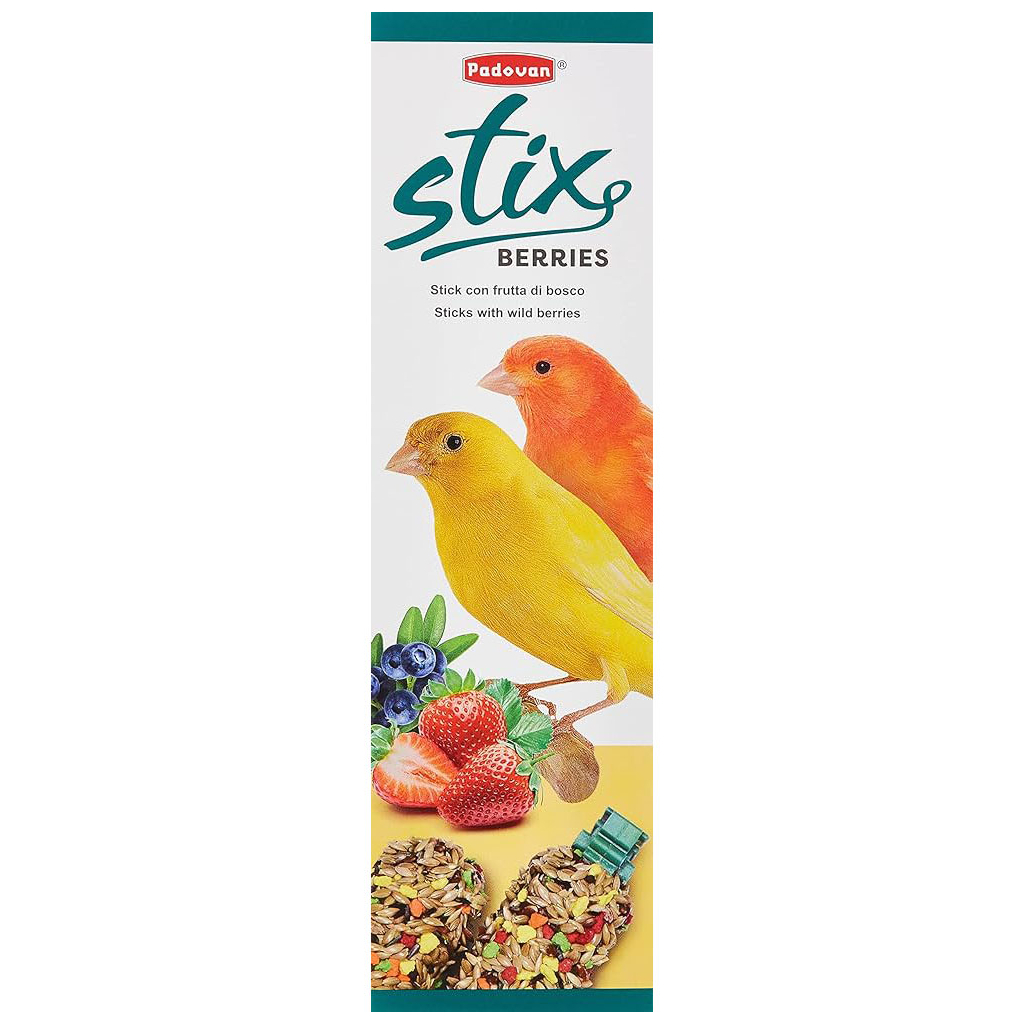 Ласощі для птахів Padovan Stix Berries для канарок 80 г (8001254001999)
