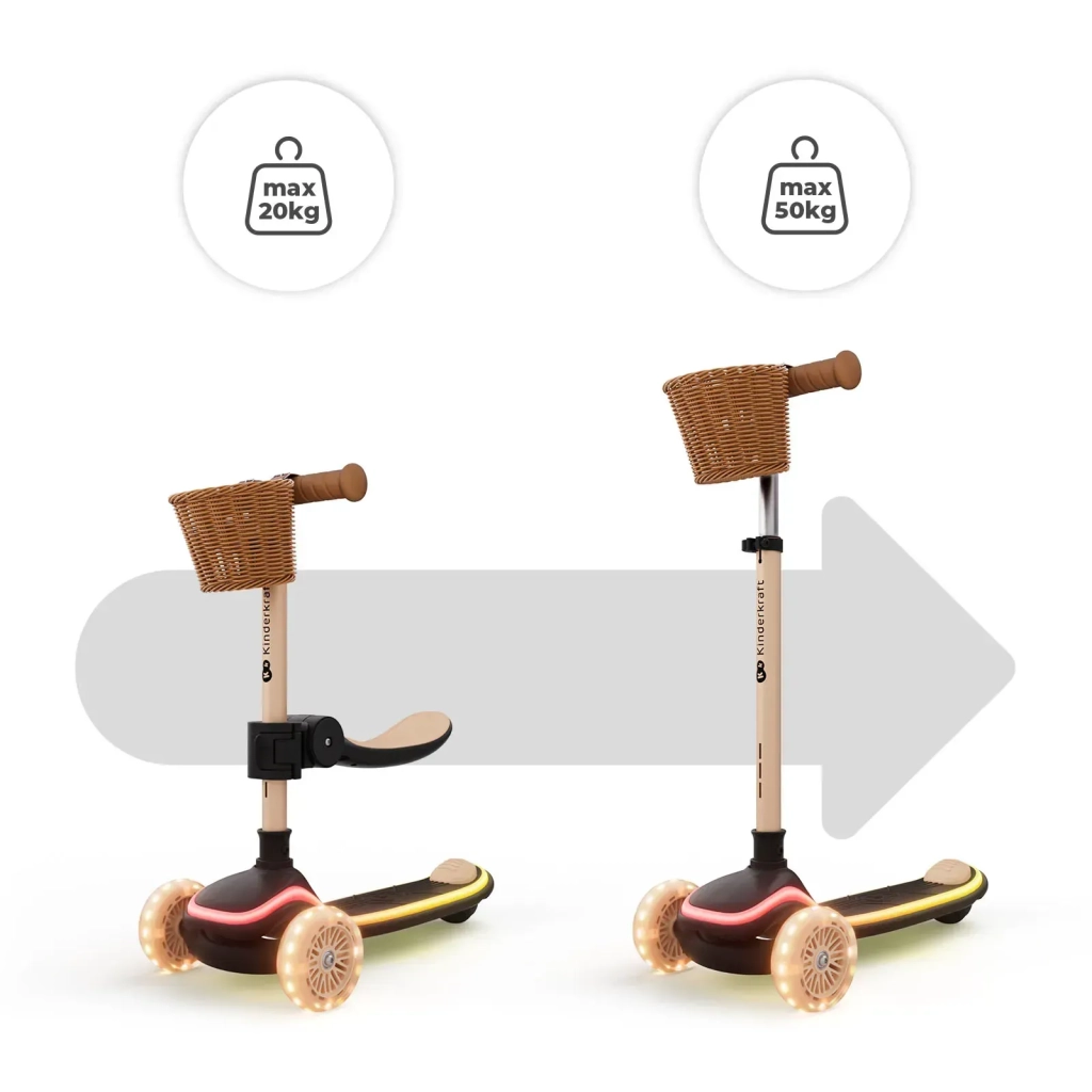 Самокат Kinderkraft 2-в-1 Raket Up Beige (KRRAUP00BEG0000) (5902533930975)