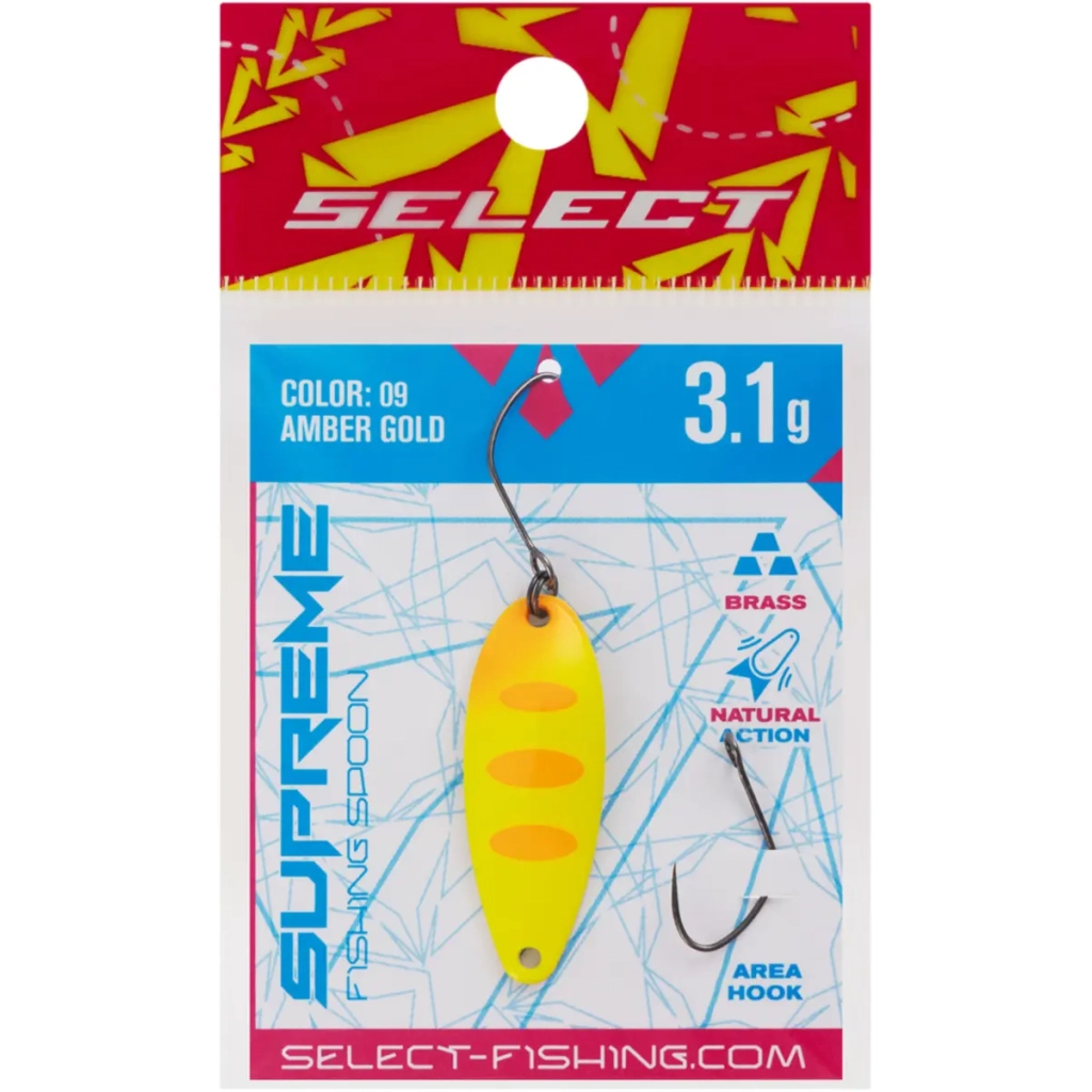 Блешня Select Supreme 3.1g 34mm 09 Amber Gold (1870.80.72) Блешня Select Supreme 3.1g 34mm 09 Amber Gold (1870.80.72)
