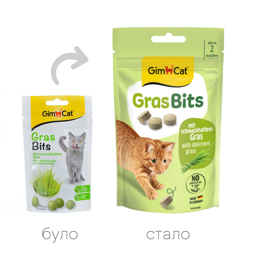 Ласощі для котів GimCat таблетки з травою 40 г (4002064417653)