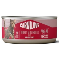 Pate for cats Carnilove Turkey & Reindeer 100 g (8595602582907)