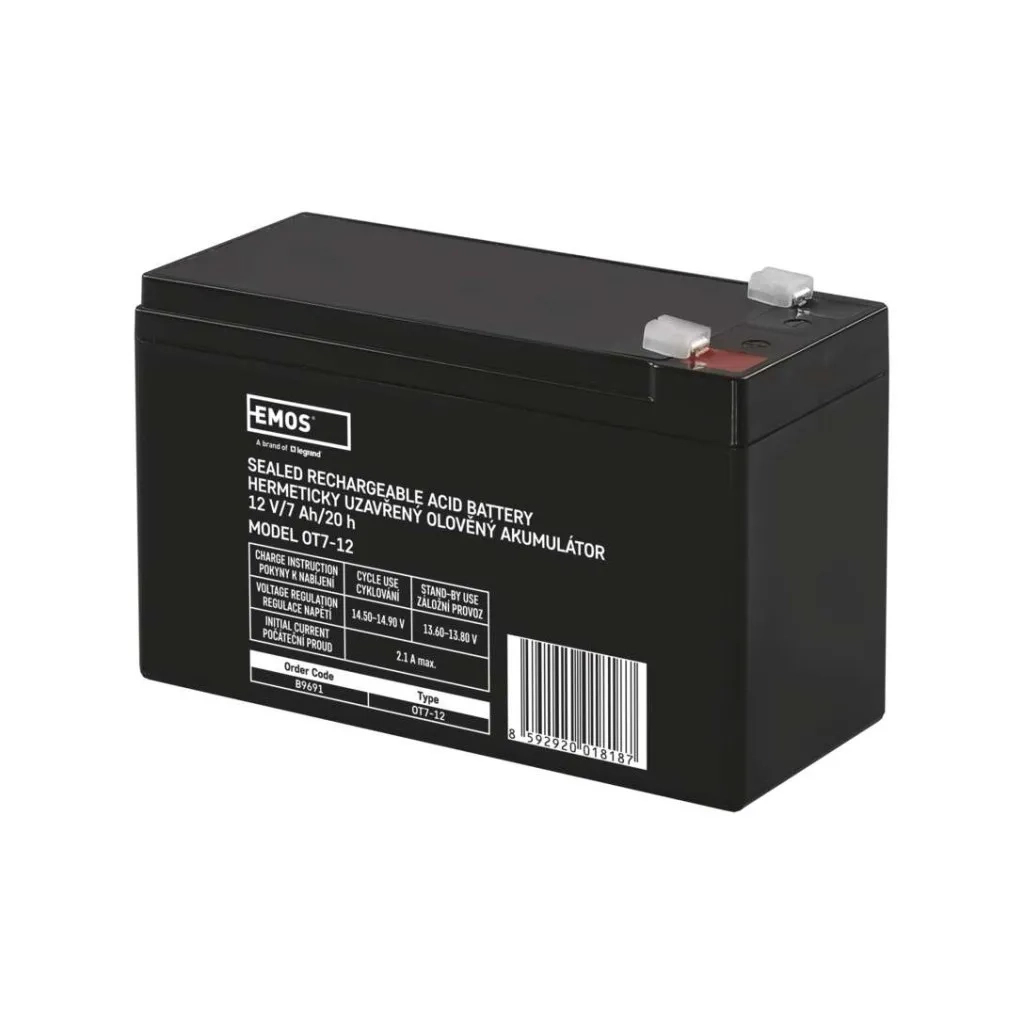 Батарея до ДБЖ EMOS B9691 AGM 12V 7Ah fast 4,7mm (B9691)