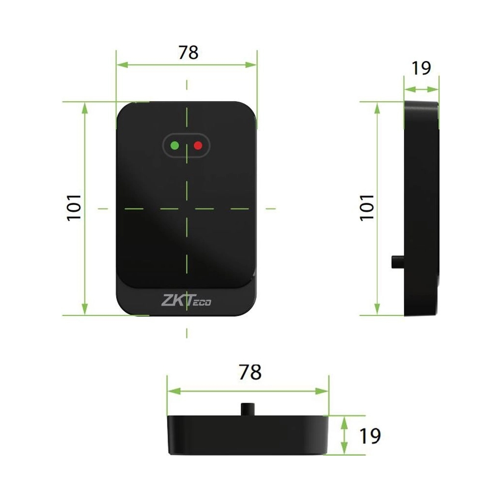 Зчитувач безконтактних карт ZKTeco VR30