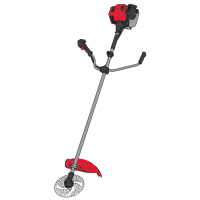 Тример садовий Vitals Master, BK 523n ES, 1.5kW/2.0к.с., 52см³, 25.5см, ніж/ліска 43см, електростартер, 9.7кг (243552)