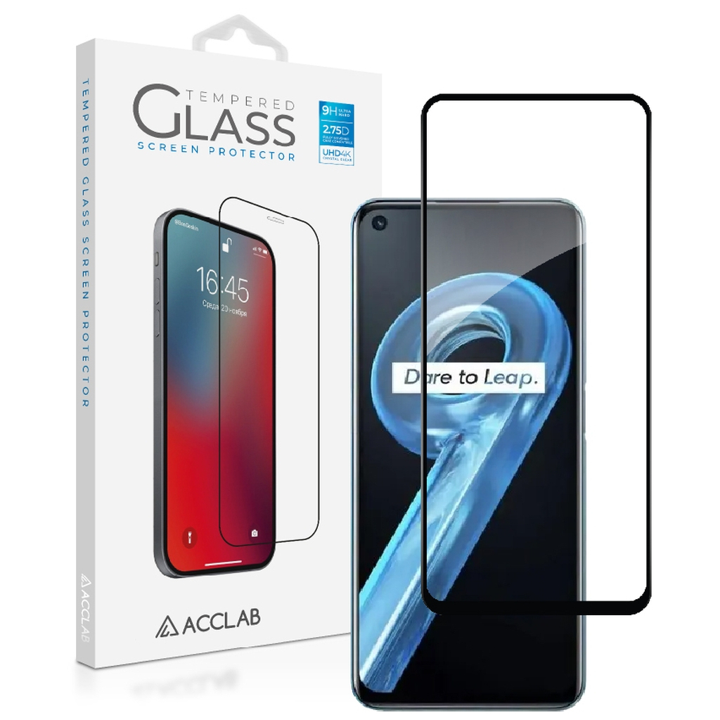 Скло захисне ACCLAB Full Glue Realme 9i Black (1283126531156)