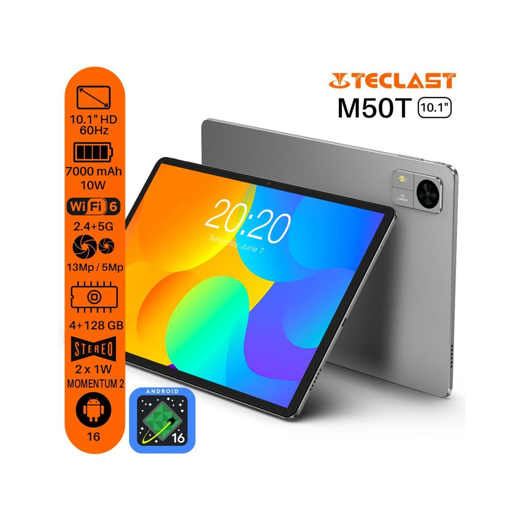 Планшет Teclast M50T 10.1" 4/128GB Wi-Fi Grey (6940709680360) Планшет Teclast M50T 10.1" 4/128GB Wi-Fi Grey (6940709680360)