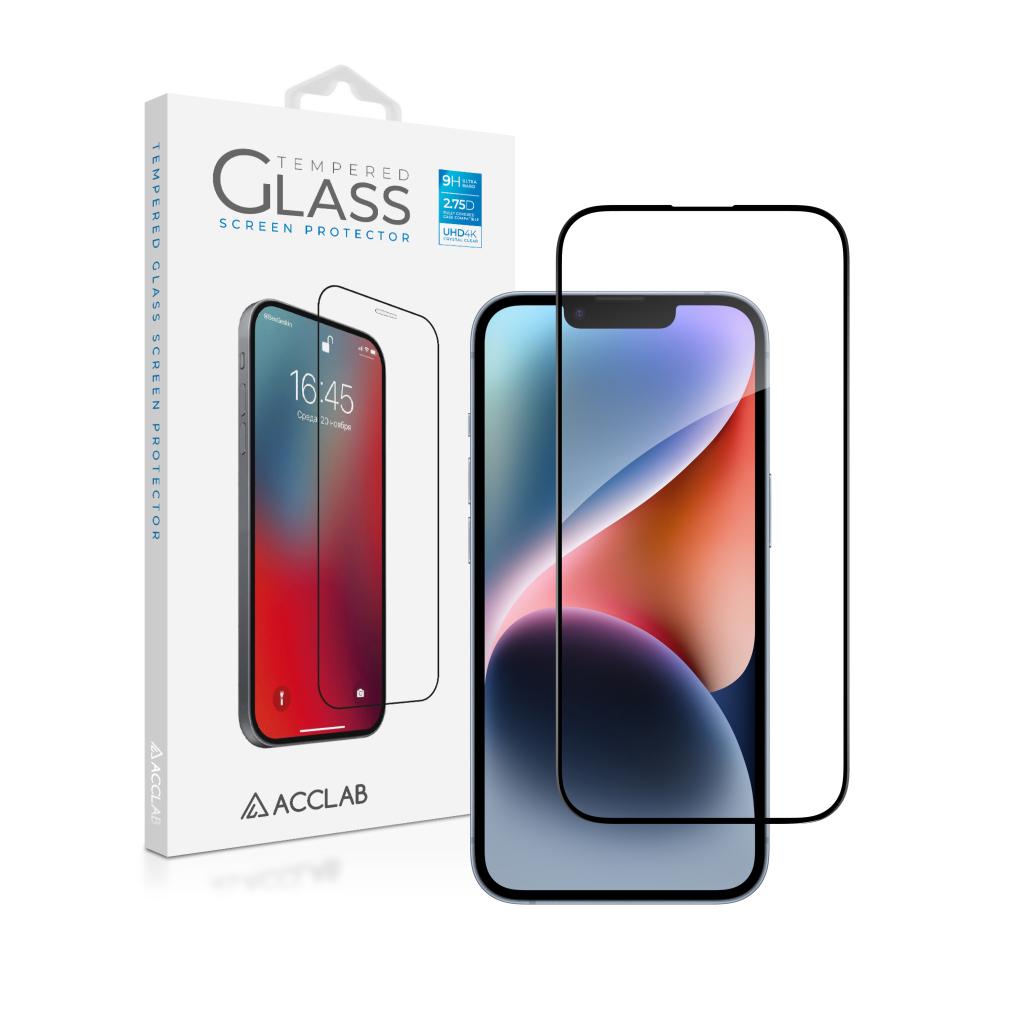 Скло захисне ACCLAB Full Glue ESD Apple iPhone 17e Black (1283126636998)