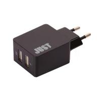 Зарядний пристрій Just Core Dual USB Wall Charger (3.4A/17W, 2*USB) (WCHRGR-CR-BLCK)