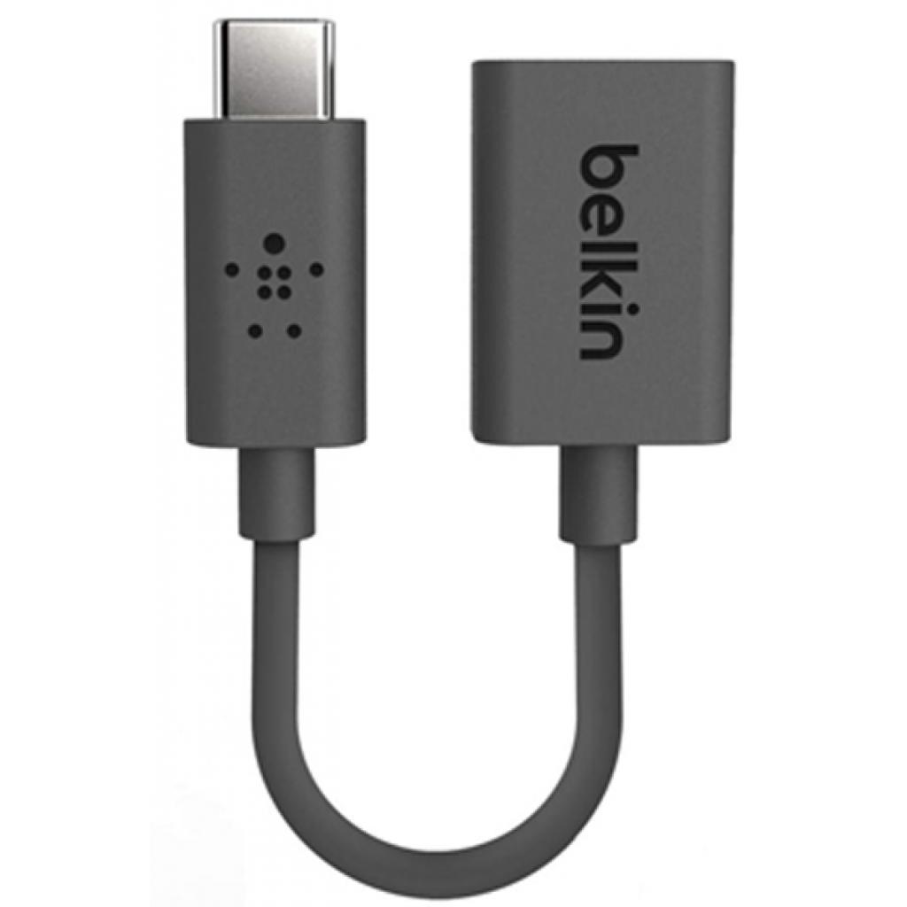 Дата кабель OTG USB 2.0 AF to USB-C 0.14m Belkin (F2CU036btBLK)