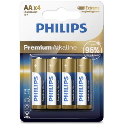 Battery PHILIPS AA LR6 Premium Alkaline * 4 (LR6M4B/10)