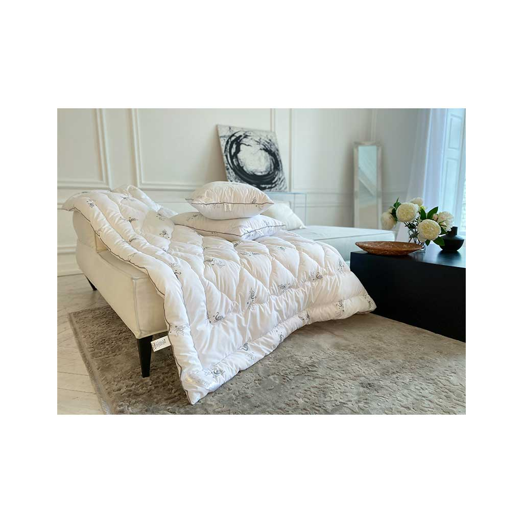 Ковдра Руно зі штучного лебединого пуху Silver Swan 140х205 см (321.52_Silver Swan)