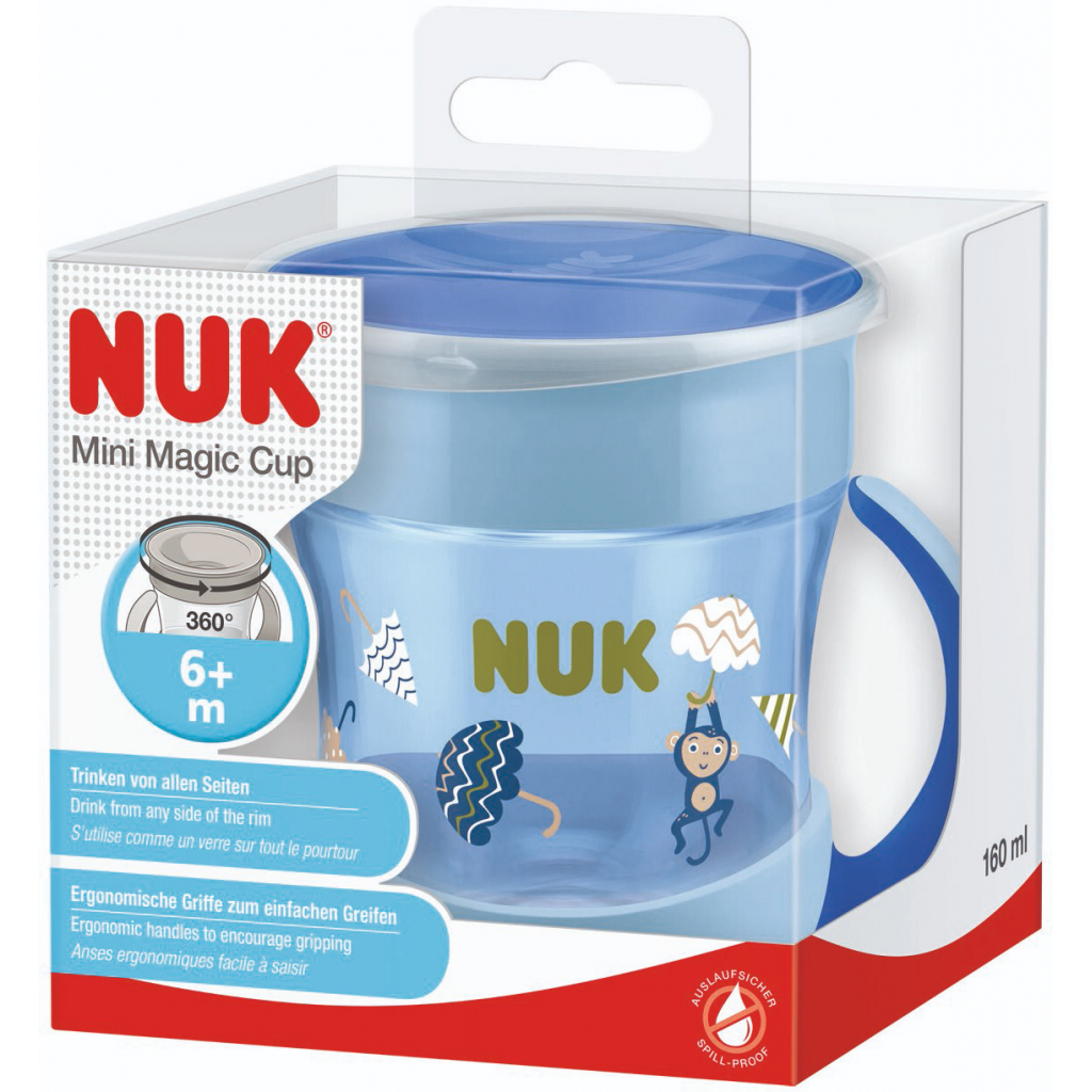 Поїльник-непроливайка Nuk Evolution Mini Magic 160 мл Синій (3952385) Поїльник-непроливайка Nuk Evolution Mini Magic 160 мл Синій (3952385)