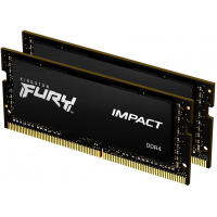 Модуль пам'яті для ноутбука SoDIMM DDR4 32GB (2x16GB) 2933 MHz Impact Black Kingston Fury (ex.HyperX) (KF429S17IBK2/32)