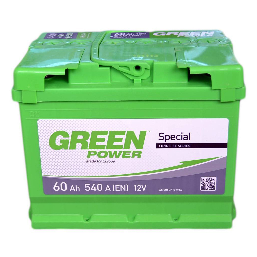 Акумулятор автомобільний GREEN POWER 60Аh (000022359) Акумулятор автомобільний GREEN POWER 60Аh (000022359)