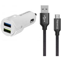 Зарядний пристрій ColorWay 2USB 2.4A white + cable MicroUSB 2.1A 1m (CW-CASC005)