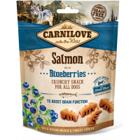 Ласощі для собак Carnilove Crunchy Snack з лососем, чорницею і м'ясом 200 г (8595602528851)
