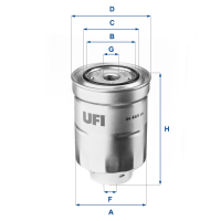 Fuel filter UFI 24.465.00